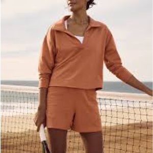 NEW, FULL SET Athleta Retroterry Sweater and Shorts Set, XS